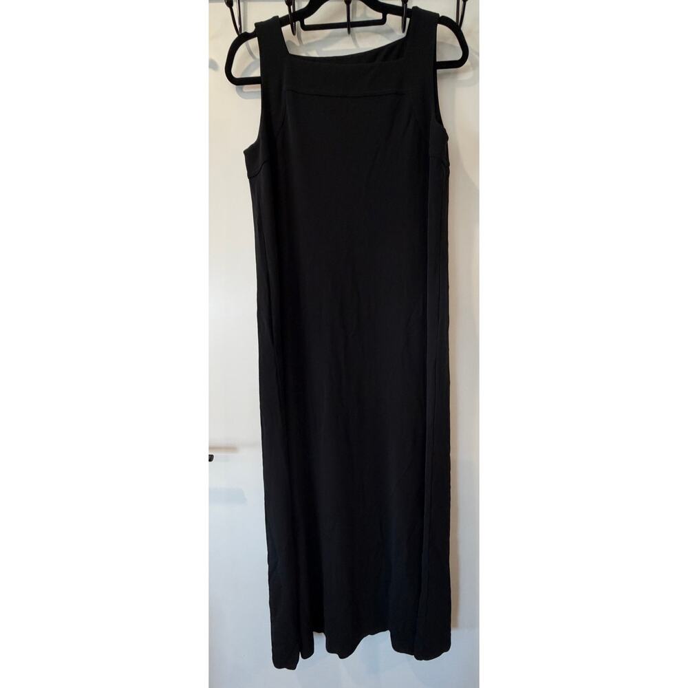 Lafayette 148 Stetchy Maxi Dress Loose Fit Square Neck Quiet Luxury Medium